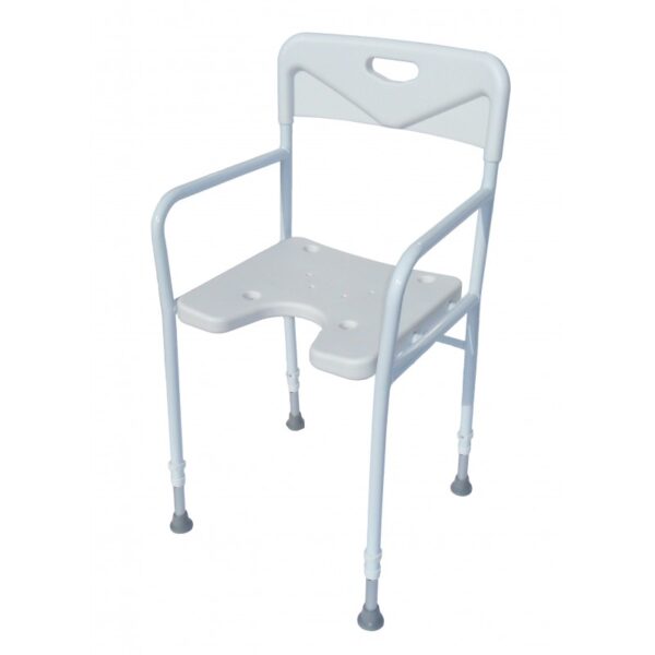 SHOWER CHAIR WITH ARM AND BACK ALUMINIUM - Image 2