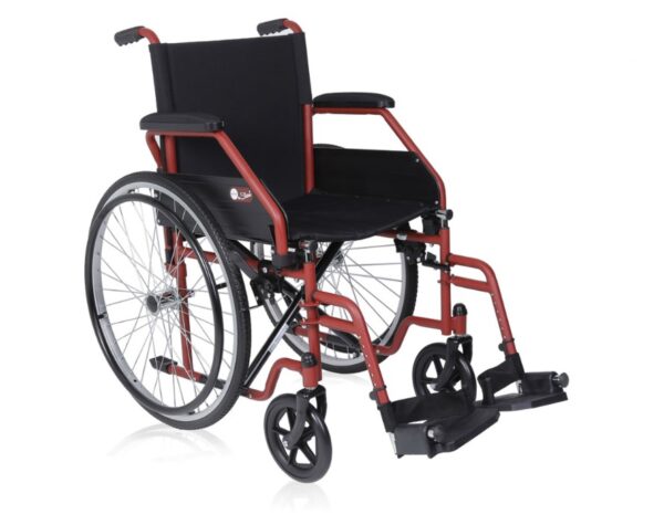 WHEELCHAIR SELFPROPEL 18 INCH  120 KGS RED