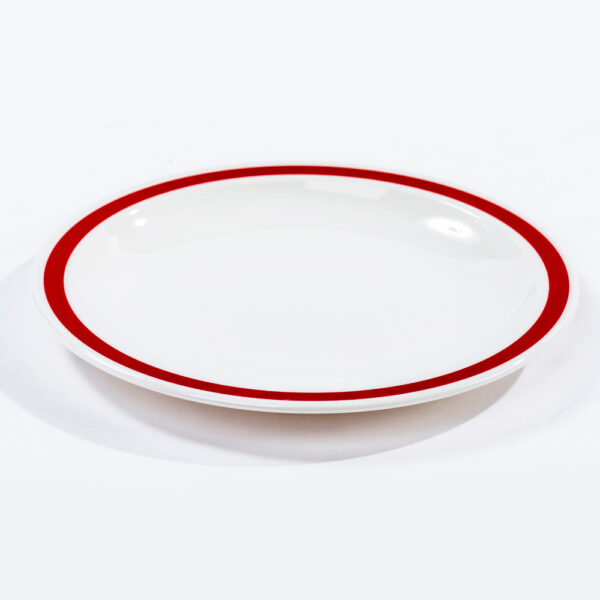 PLATE WITH RED RIM - Image 2