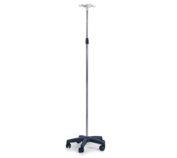 IV POLE 4 HOOKS 5 WHEELS S.S TELESCOPIC - Image 2