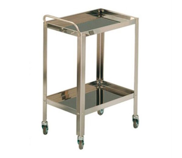 TROLLEY DRESSING SS ON WHEELS 60X40X80 CM 2 SHELF - Image 2